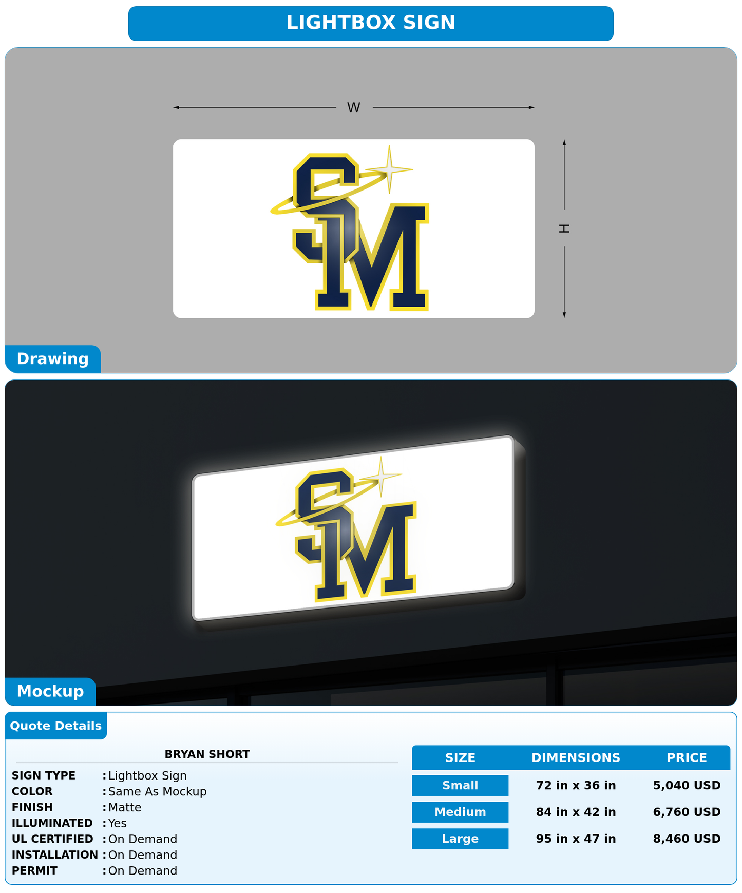 CUSTOM MOCKUP SIGN FOR bryan short