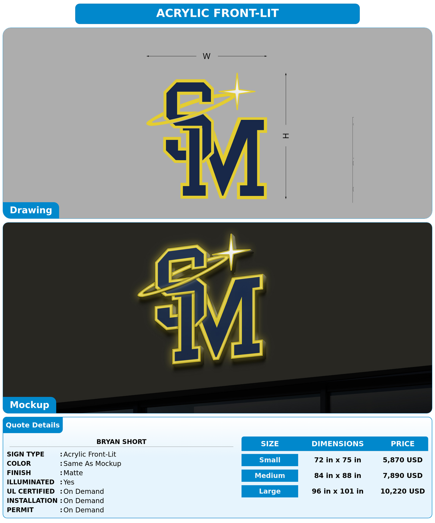 CUSTOM MOCKUP SIGN FOR bryan short