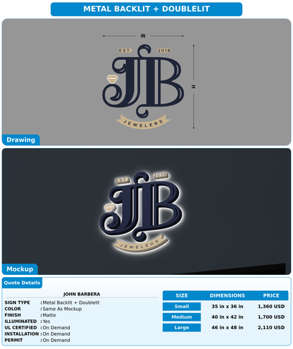 CUSTOM MOCKUP SIGN FOR John Barbera