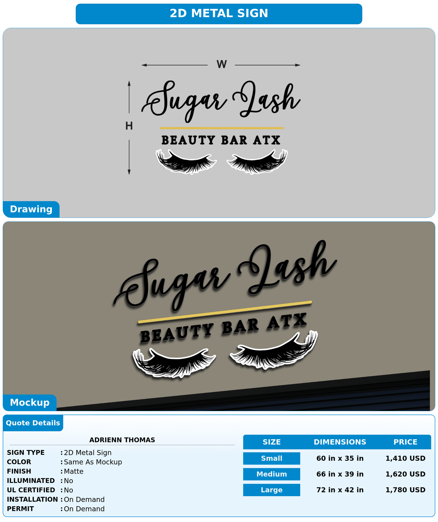 CUSTOM MOCKUP SIGN FOR Adrienn Thomas
