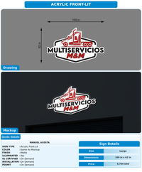 CUSTOM MOCKUP SIGN FOR Manuel Acosta