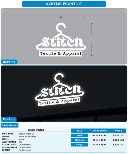 CUSTOM MOCKUP SIGN FOR Cassie Welter