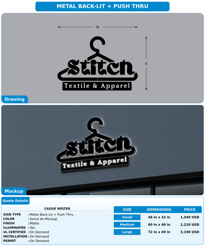CUSTOM MOCKUP SIGN FOR Cassie Welter