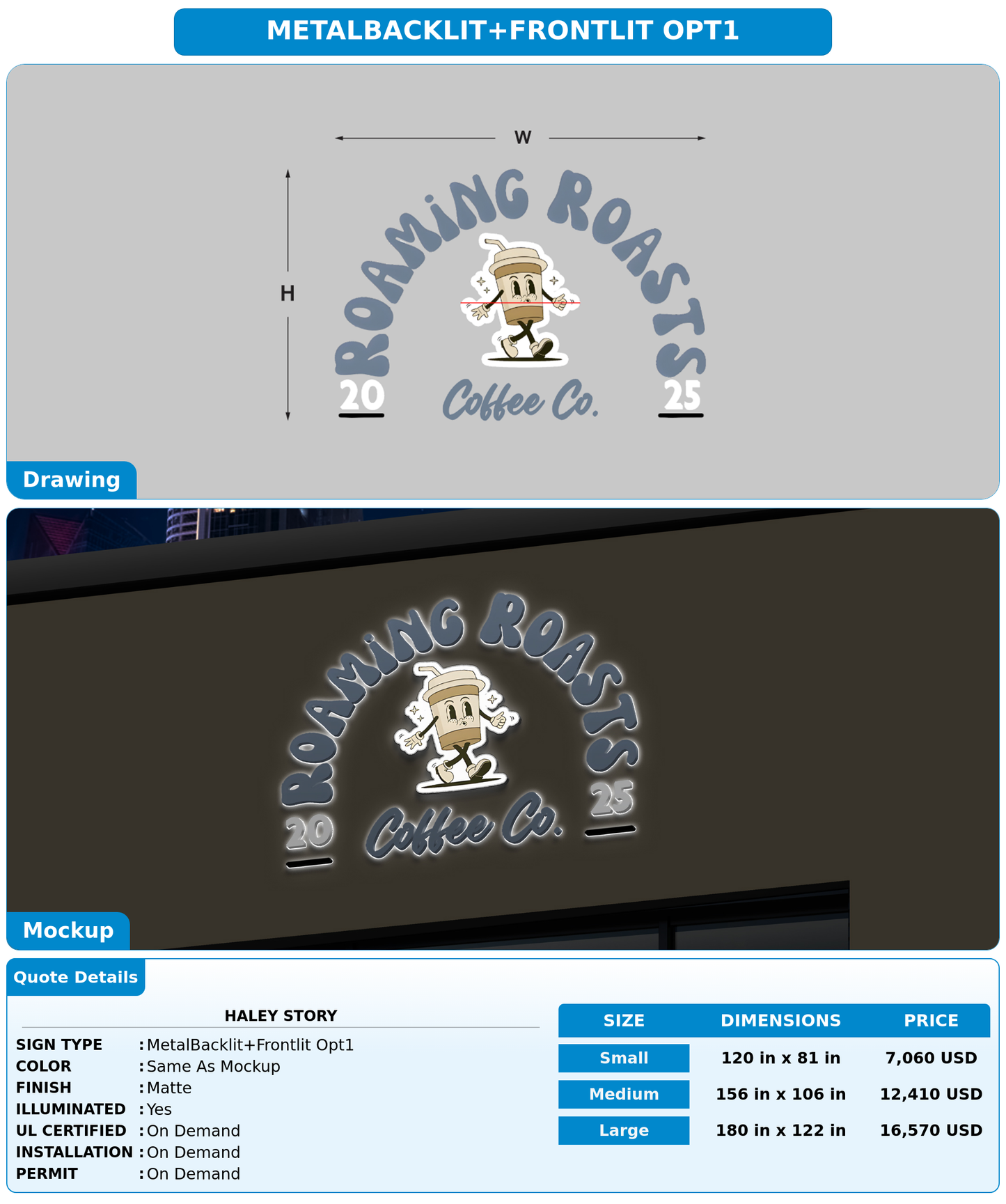 CUSTOM MOCKUP SIGN FOR Haley Story