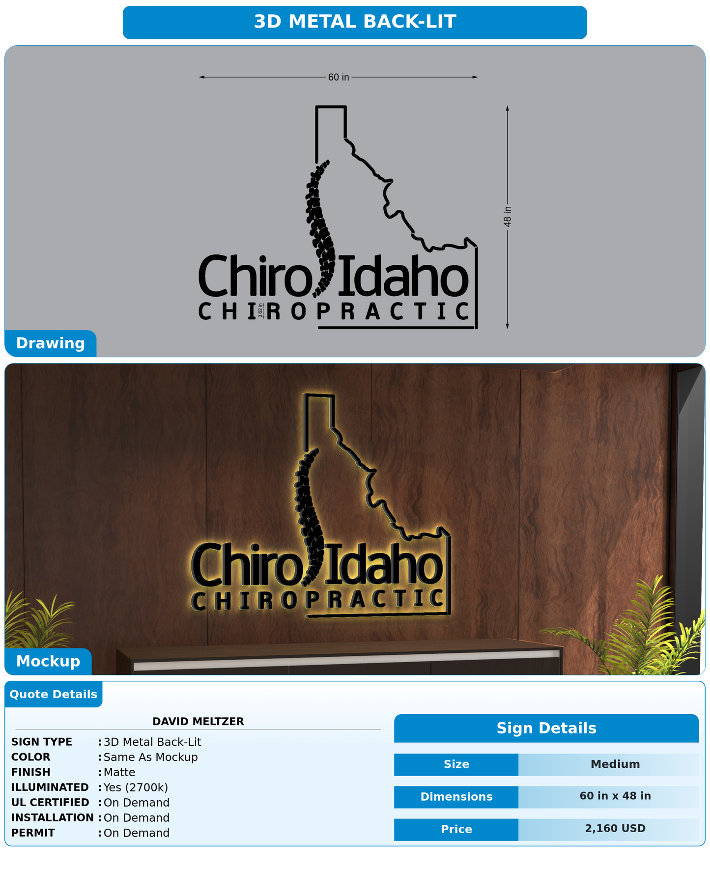CUSTOM MOCKUP SIGN FOR David Meltzer
