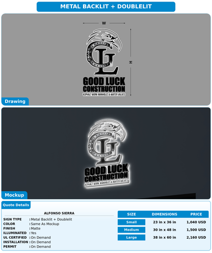 CUSTOM MOCKUP SIGN FOR Alfonso Sierra