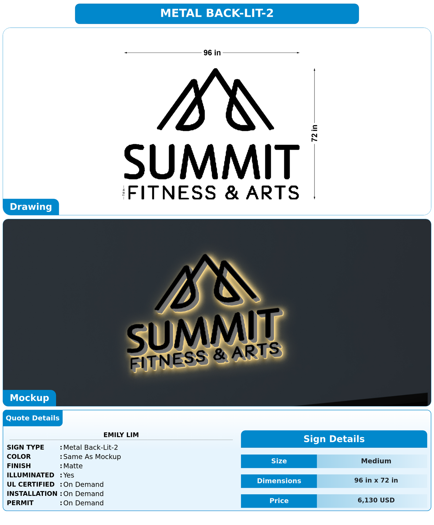 CUSTOM MOCKUP SIGN FOR Emily Lim