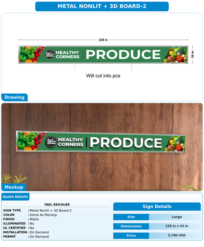 CUSTOM MOCKUP SIGN FOR Yael Reichler