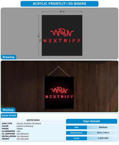 CUSTOM MOCKUP SIGN FOR Justin Riggi