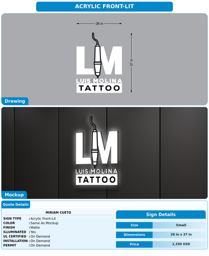 CUSTOM MOCKUP SIGN FOR Miriam Cueto