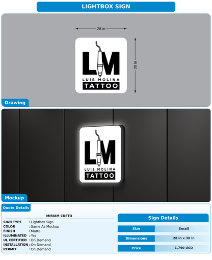 CUSTOM MOCKUP SIGN FOR Miriam Cueto