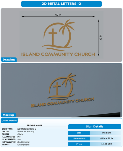 CUSTOM MOCKUP SIGN FOR Trevor Mann