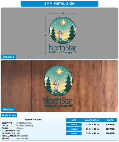 CUSTOM MOCKUP SIGN FOR Bethany Downs