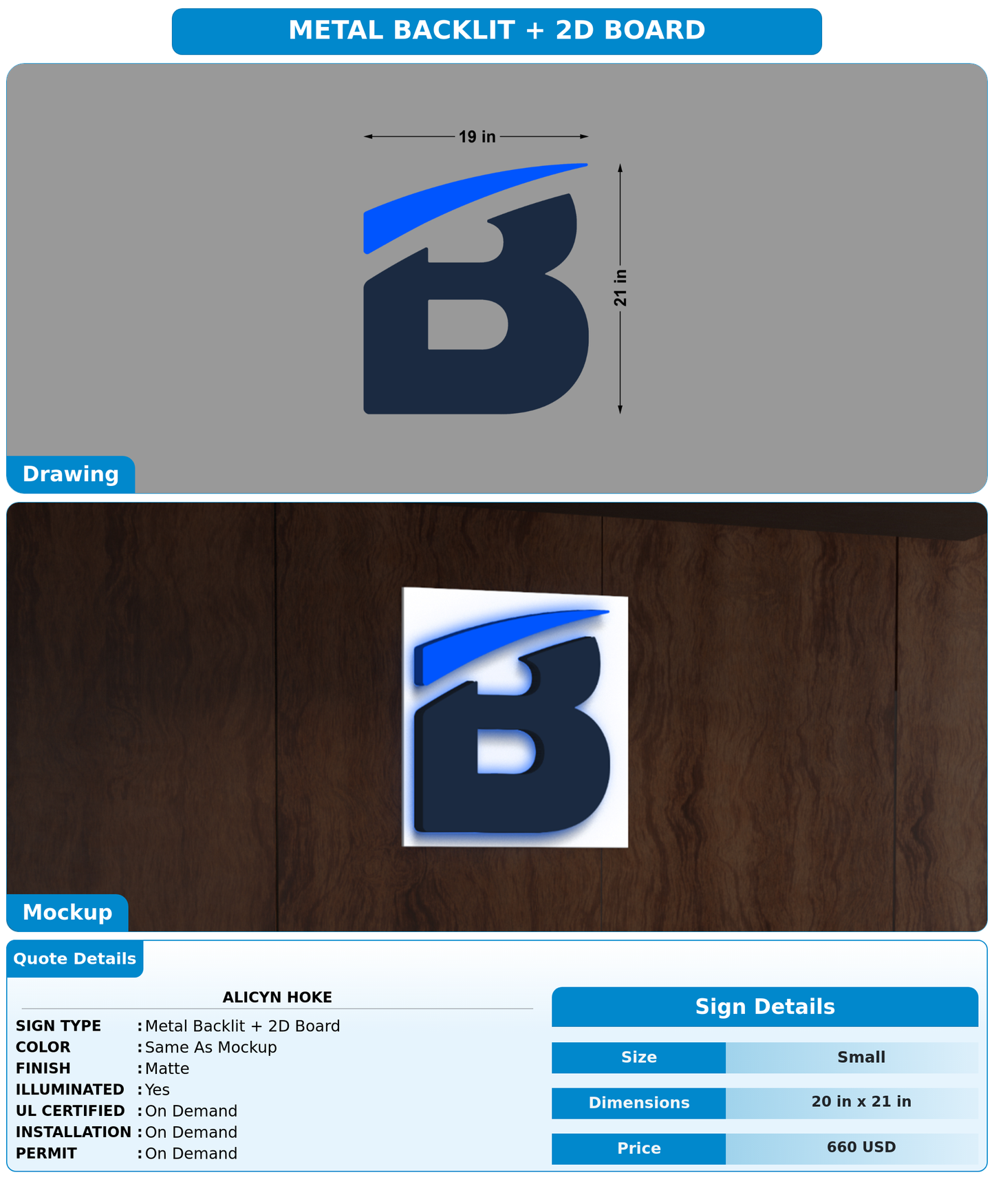 CUSTOM MOCKUP SIGN FOR Alicyn Hoke