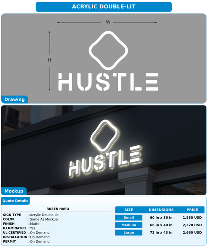 CUSTOM MOCKUP SIGN FOR Ruben haro