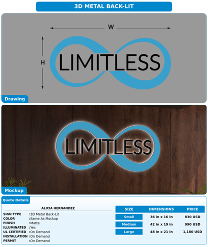 CUSTOM MOCKUP SIGN FOR Alicia Hernandez