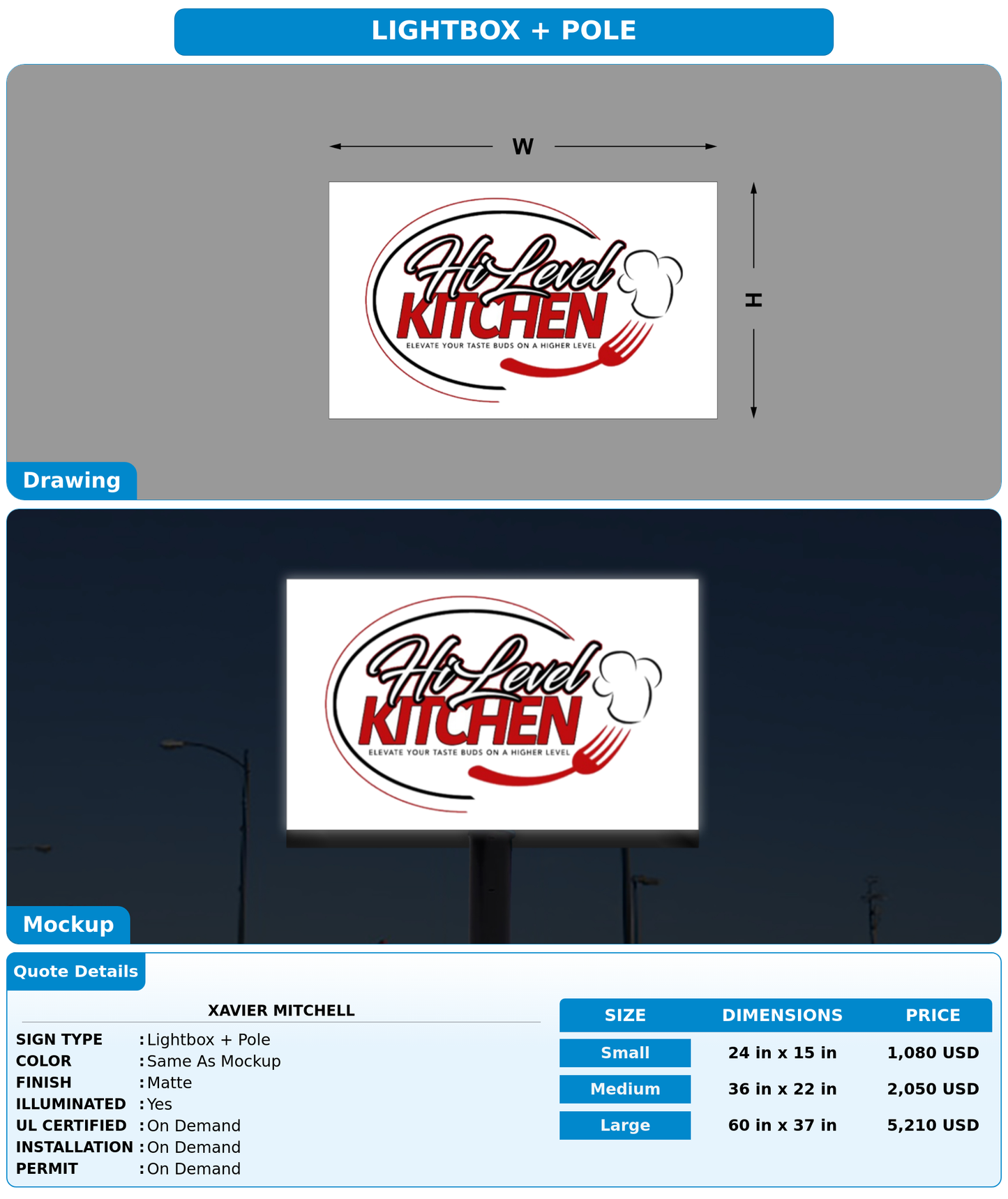 CUSTOM MOCKUP SIGN FOR Xavier Mitchell