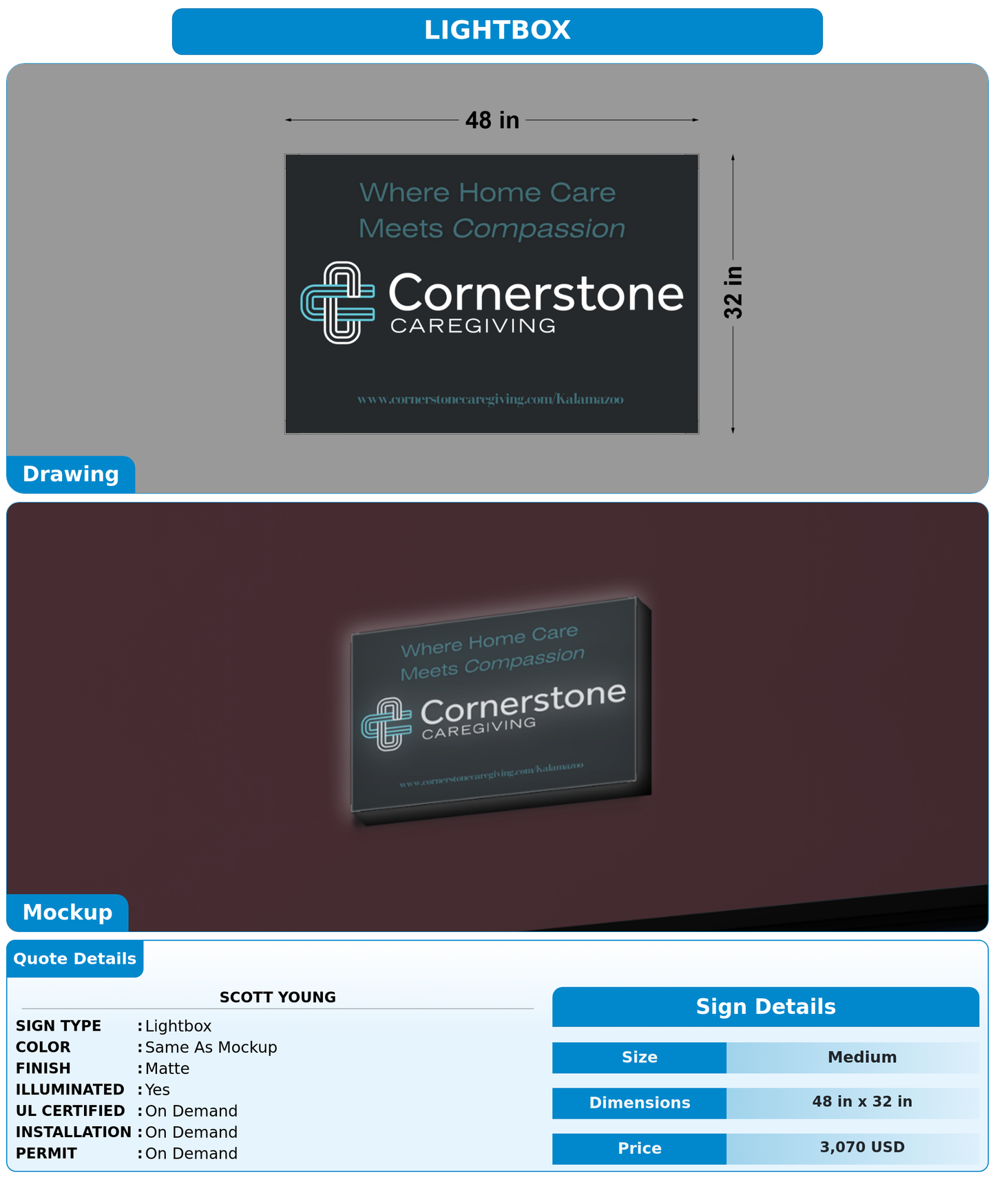 CUSTOM MOCKUP SIGN FOR Scott Young