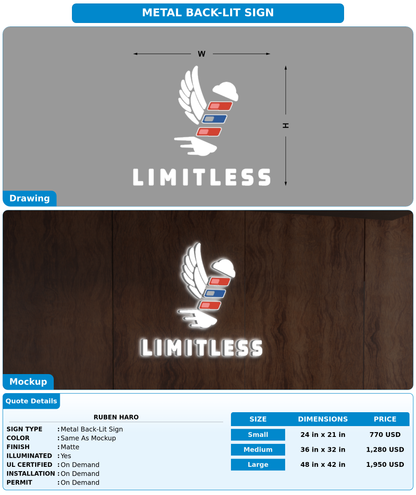 CUSTOM MOCKUP SIGN FOR Ruben haro