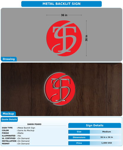 CUSTOM MOCKUP SIGN FOR Darin Pearo