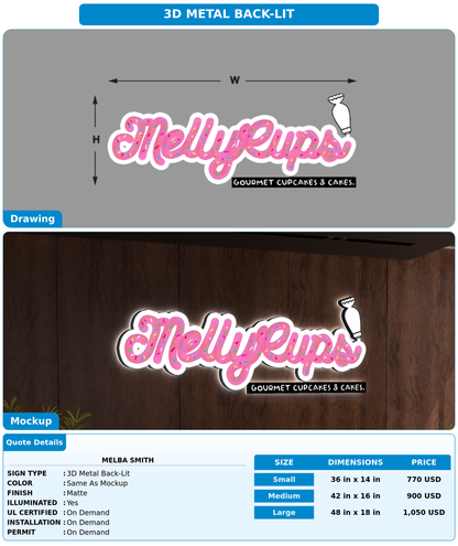 CUSTOM MOCKUP SIGN FOR Melba Smith