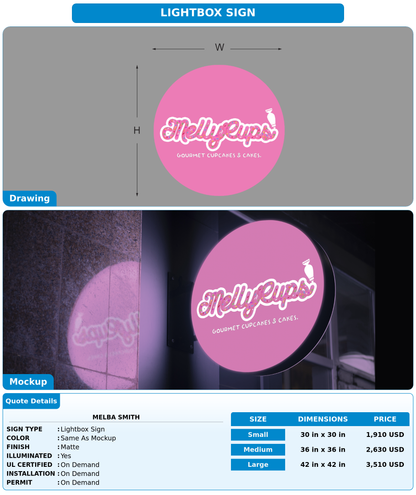CUSTOM MOCKUP SIGN FOR Melba Smith