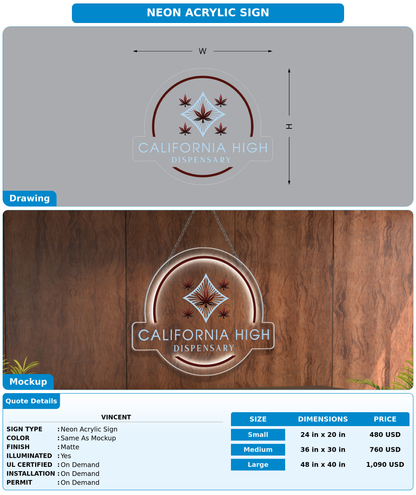 CUSTOM MOCKUP SIGN FOR Vincent