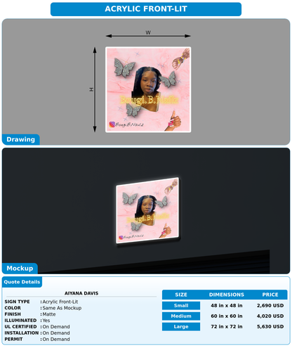 CUSTOM MOCKUP SIGN FOR Aiyana Davis