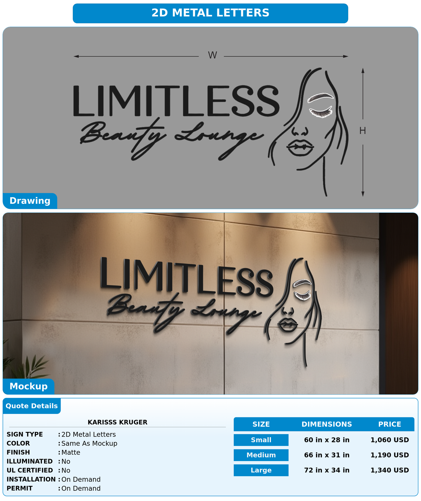CUSTOM MOCKUP SIGN FOR Karisss Kruger