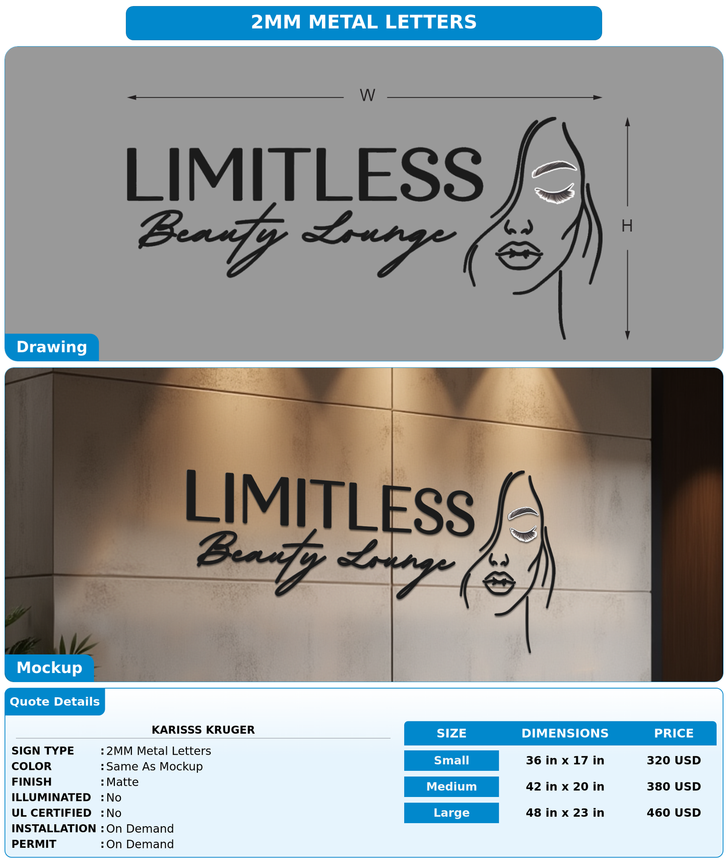 CUSTOM MOCKUP SIGN FOR Karisss Kruger