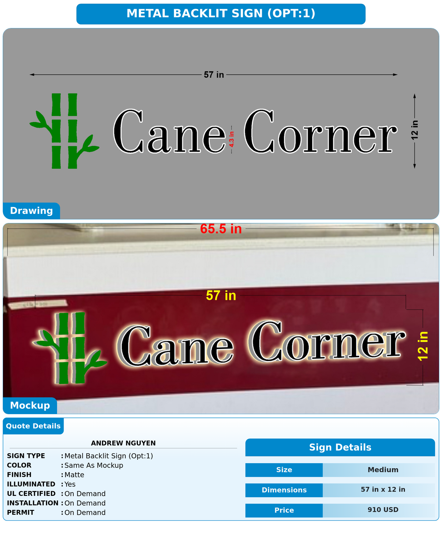 CUSTOM MOCKUP SIGN FOR Andrew Nguyen