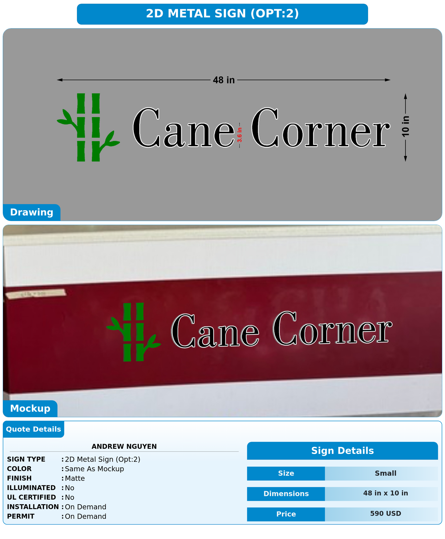 CUSTOM MOCKUP SIGN FOR Andrew Nguyen