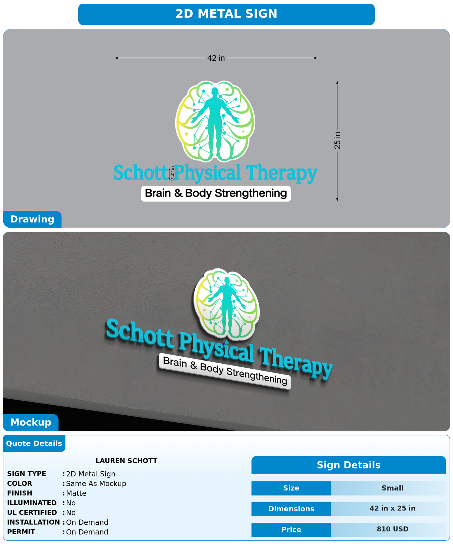 CUSTOM MOCKUP SIGN FOR Lauren Schott