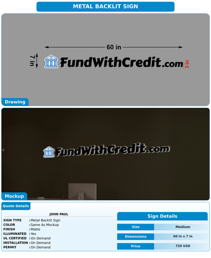 CUSTOM MOCKUP SIGN FOR John Paul