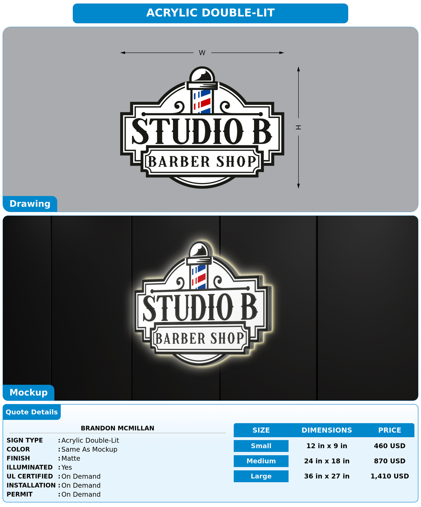CUSTOM MOCKUP SIGN FOR Brandon mcmillan