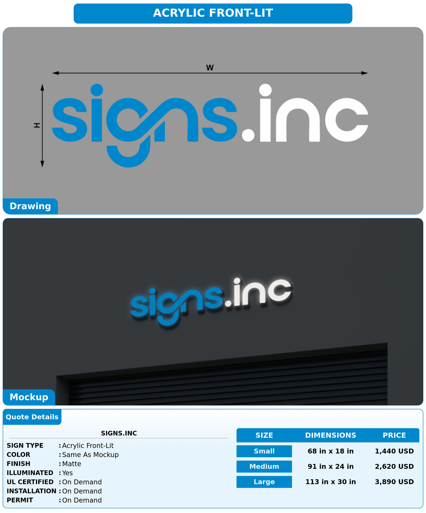 CUSTOM MOCKUP SIGN FOR Signs.inc