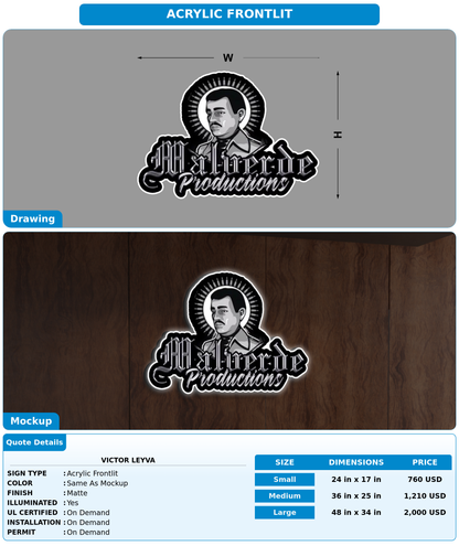 CUSTOM MOCKUP SIGN FOR Victor Leyva