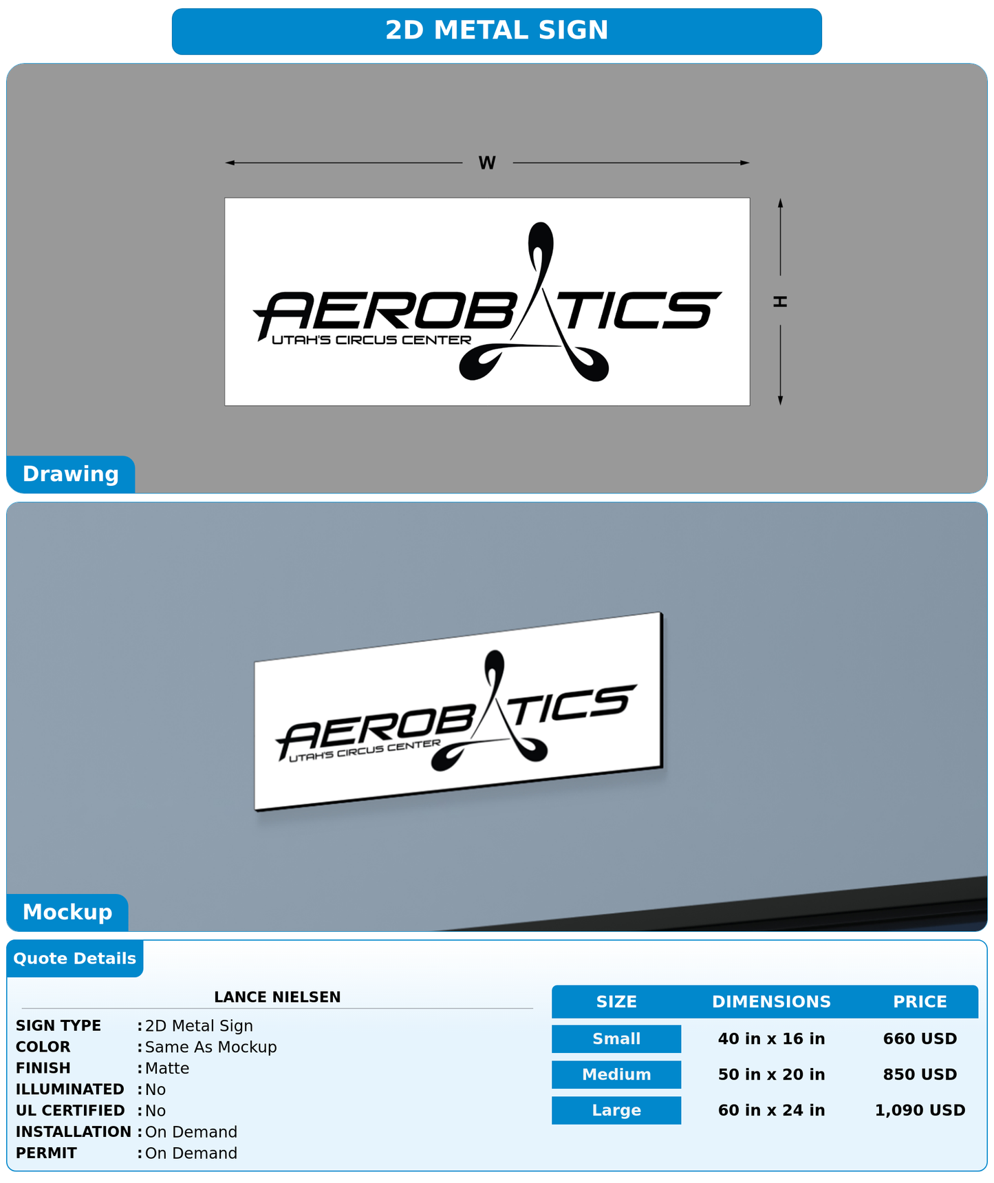 CUSTOM MOCKUP SIGN FOR Lance Nielsen