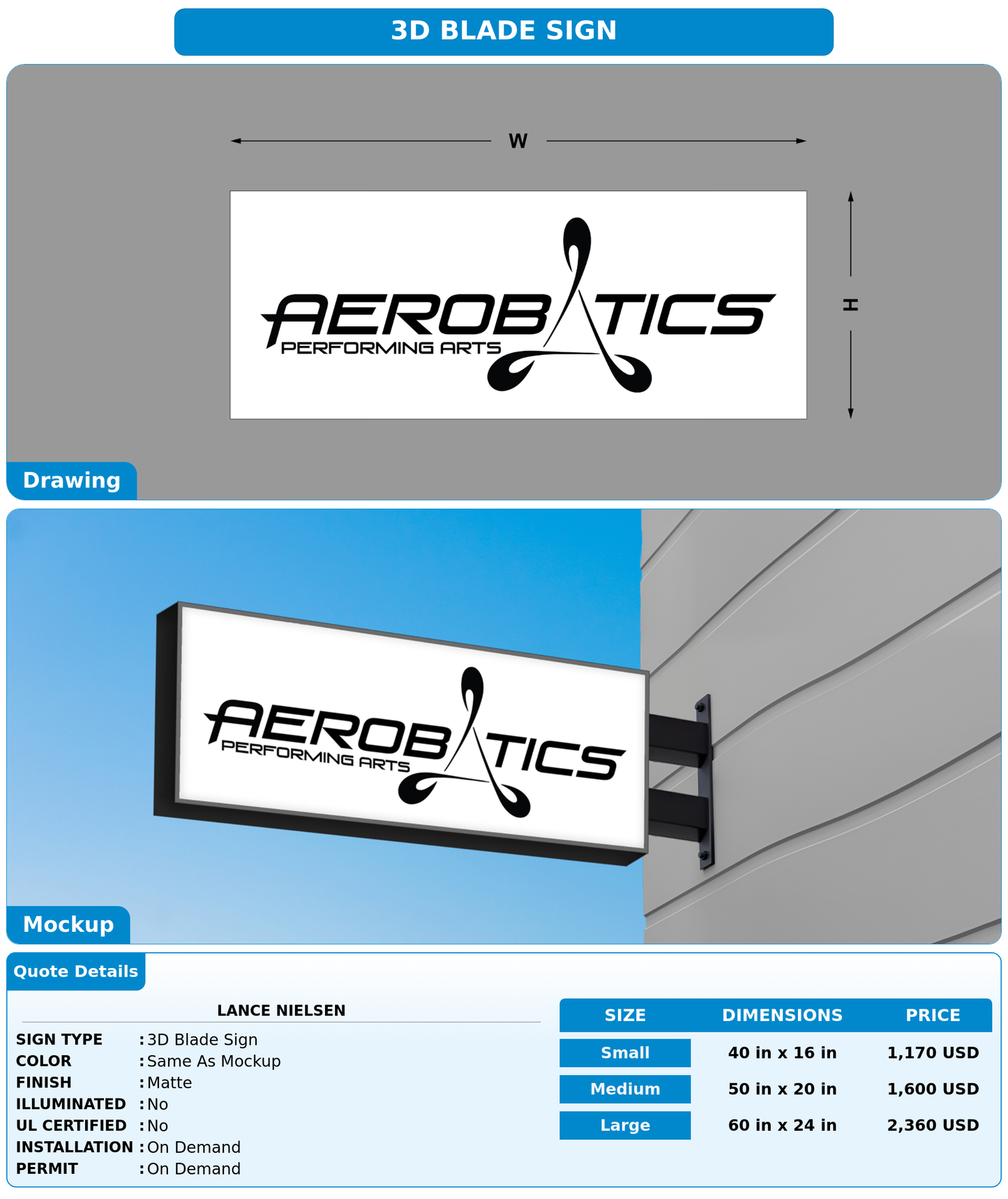 CUSTOM MOCKUP SIGN FOR Lance Nielsen