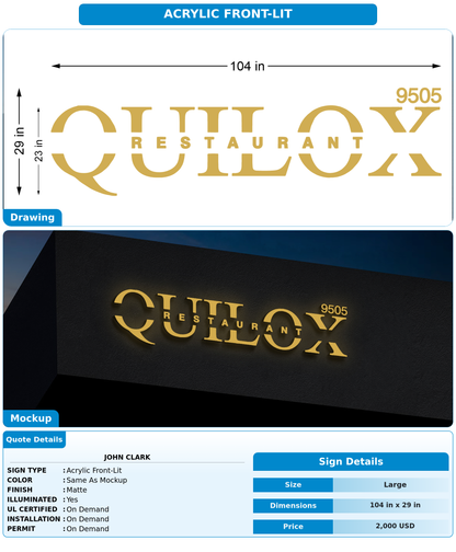 CUSTOM MOCKUP SIGN FOR John Clark