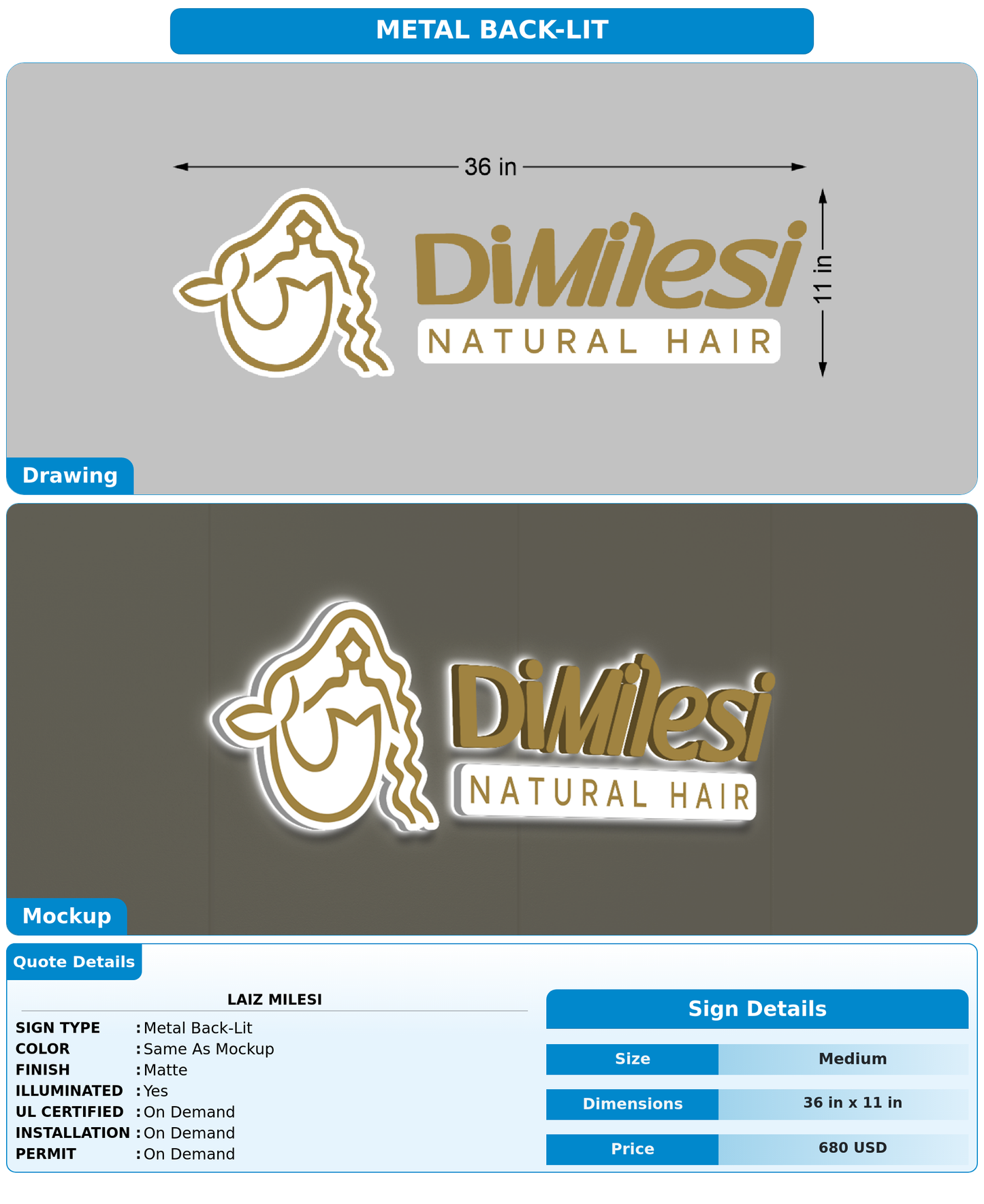CUSTOM MOCKUP SIGN FOR Laiz Milesi
