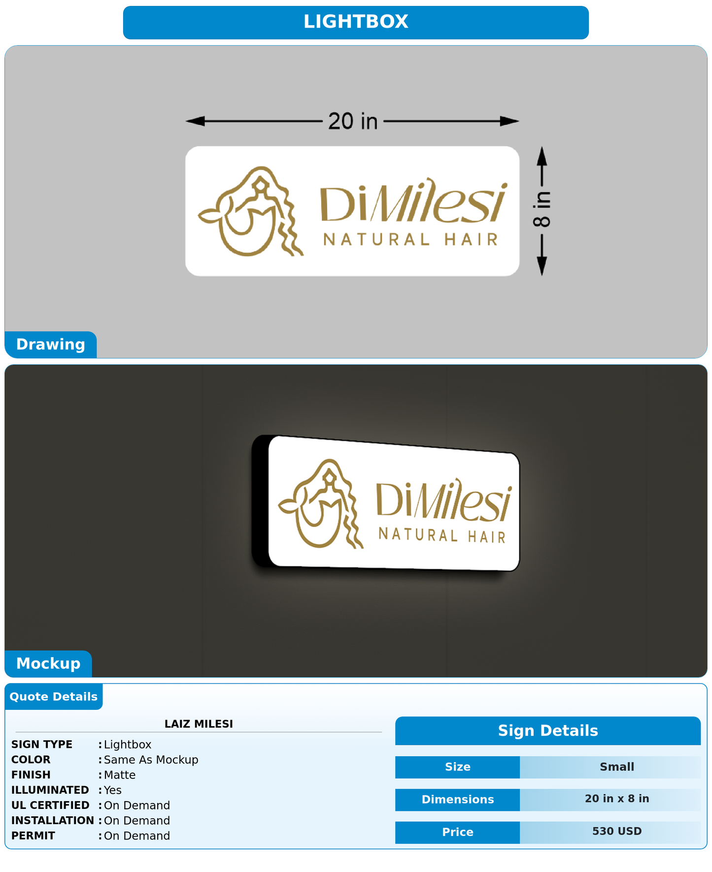 CUSTOM MOCKUP SIGN FOR Laiz Milesi