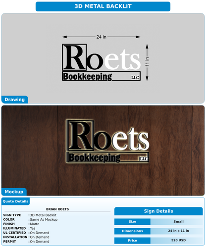 CUSTOM MOCKUP SIGN FOR Brian Roets