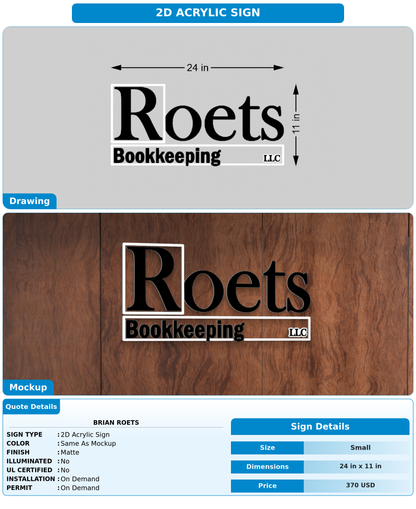 CUSTOM MOCKUP SIGN FOR Brian Roets
