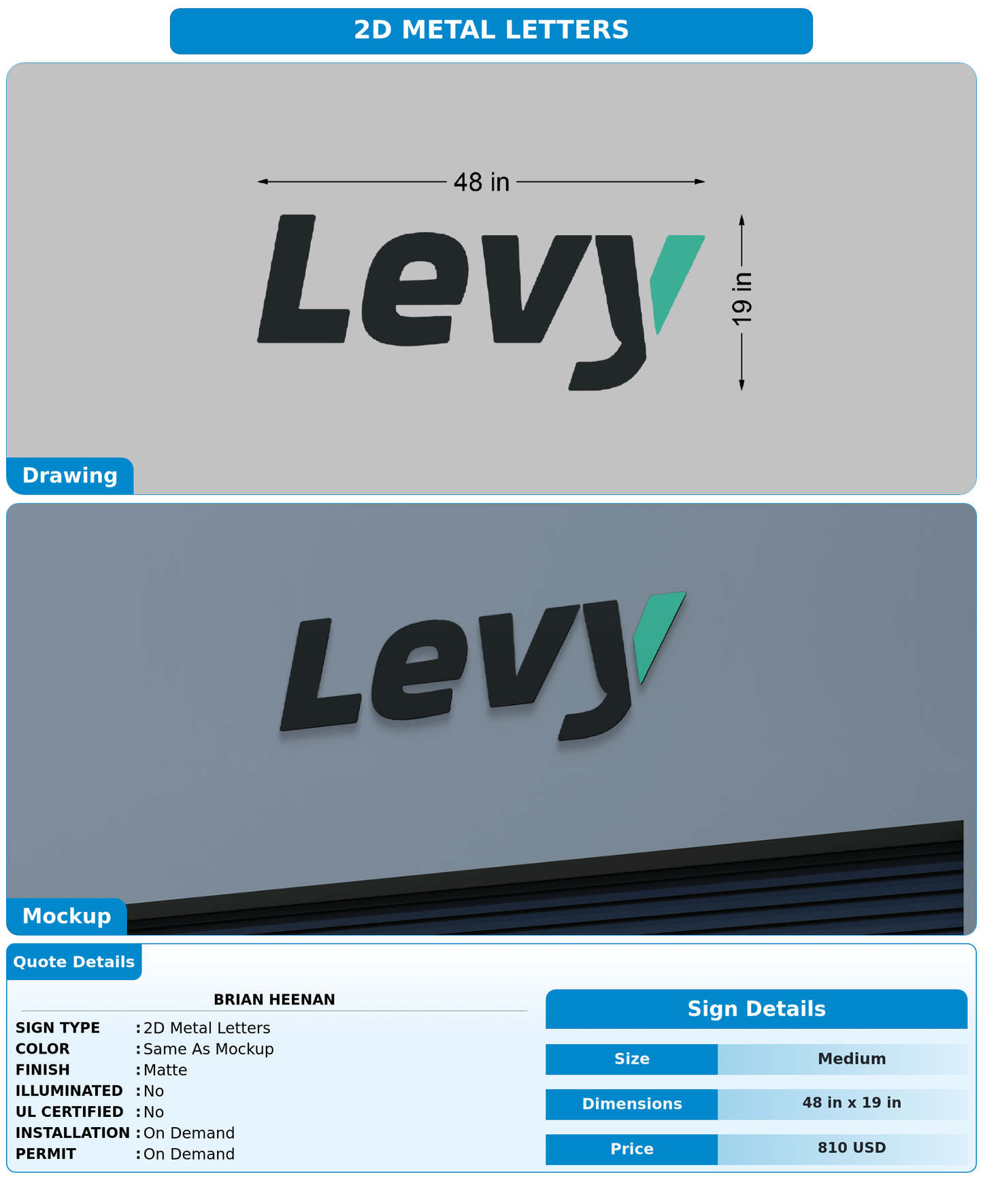 CUSTOM MOCKUP SIGN FOR Brian Heenan