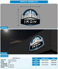 CUSTOM MOCKUP SIGN FOR Iron Fence LLC