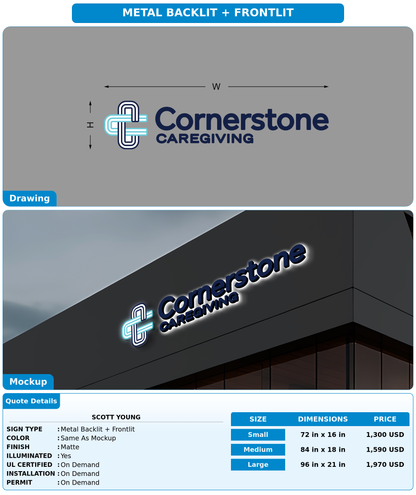 CUSTOM MOCKUP SIGN FOR Scott Young