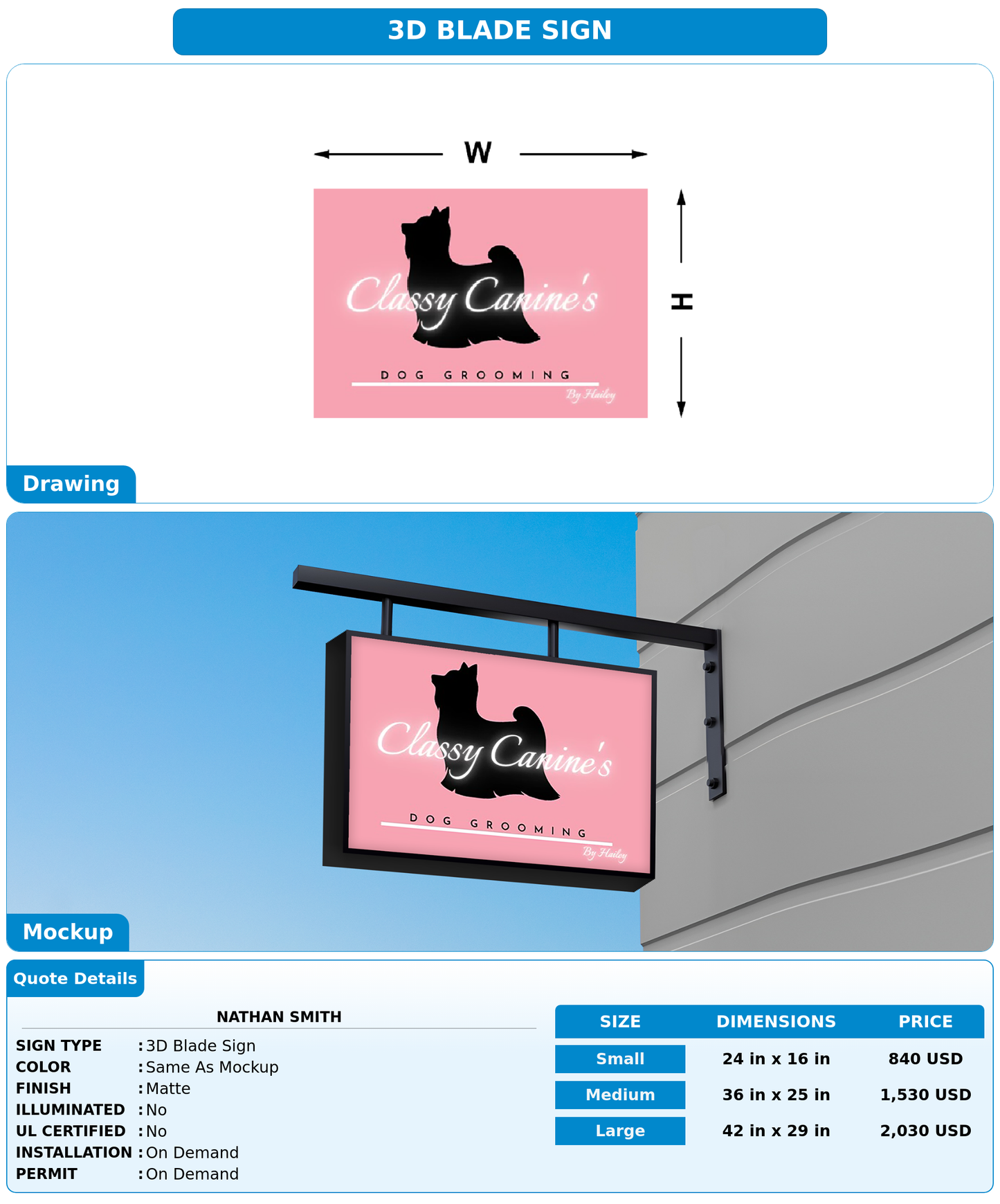 CUSTOM MOCKUP SIGN FOR Nathan Smith