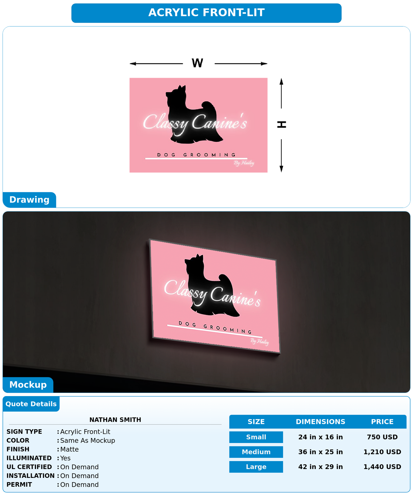 CUSTOM MOCKUP SIGN FOR Nathan Smith