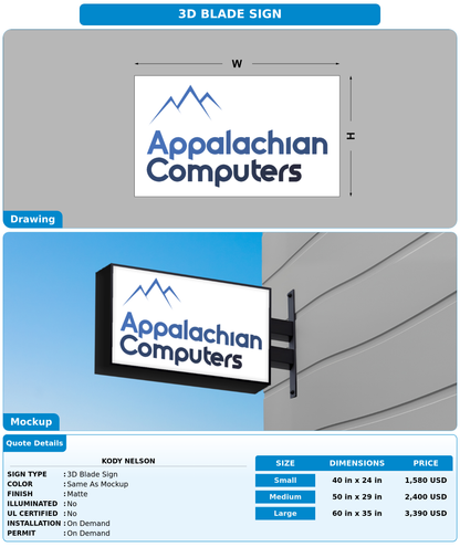 CUSTOM MOCKUP SIGN FOR Kody Nelson